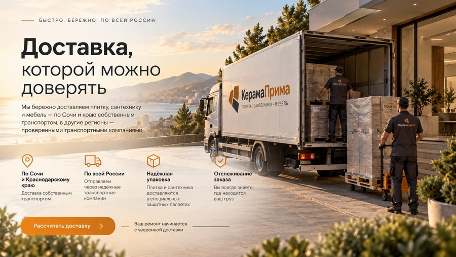 Доставка заказов КерамаПрима