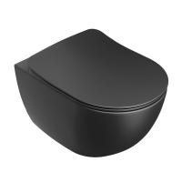 Унитаз подвесной Uni Chrome RimOFF (безободковый) ЧЕРНЫЙ