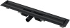APZ101BLACK550 Водоотводящий желоб с порогами для перфорированной решетки, черный-мат
