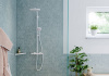 26890700 HG Croma Select S Showerpipe 280 1jet с термостатом и ручным душем Raindance Select S 120 3jet, матовый белый 