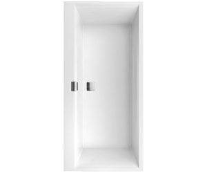 SQUARO EDGE 12 Ванна 180*80см с ножками и слив-перелив белый/хром