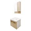 COMFORTY Тумба-умывальник "Рига-60" дуб сонома с раковиной COMFORTY 9335-60
