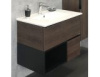 COMFORTY Тумба-умывальник "Франкфурт-75" дуб шоколадно-коричневый с раковиной COMFORTY 75E белая 