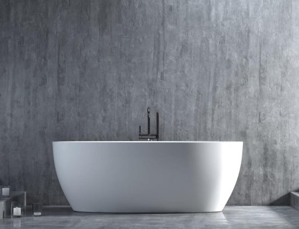LUCE Отдельностоящая ванна Salini: 1700 х 850 х 580 мм S-Stone (Solix) Матовое