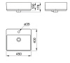 Раковина AQUATON Geometry 45, белая (WQ8A37000000004)