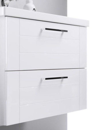 МАНЧЕСТЕР 80 Тумба подвесная, два ящика, белая с раковиной ФОСТЕР 80 (Ш81хВ54хГ46)