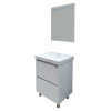 COMFORTY Тумба-умывальник "Дублин-60" белый глянец с раковиной COMFORTY 8056