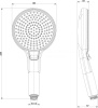 Душевая лейка верхняя Lemark LM8036C 1-функциональная, квадратная 250х250 мм, хром