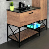 COMFORTY. Тумба-умывальник "Бредфорд-90" дуб темный с раковиной COMFORTY 90E