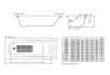 Ванна стальная UNIVERSAL  HG 150*70  белая 3,5 mm утолщенная сталь без ручек, с ножками