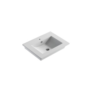 БРИГ 60 Тумба подвесная, один ящик с раковиной QUADRO 60 (Ш60,5хВ51хГ47) Br.01.06/1/W+Quadro 60