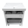 COMFORTY Тумба-умывальник "Дублин-60" белый глянец с раковиной COMFORTY 8056