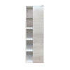 COMFORTY Шкаф-колонна "Прага-45" дуб белый