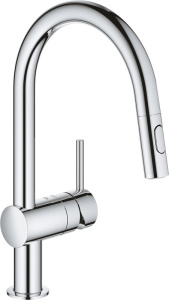 32321002 GROHE Minta Смеситель однорычажный для мойки с выдвижным изливом 
