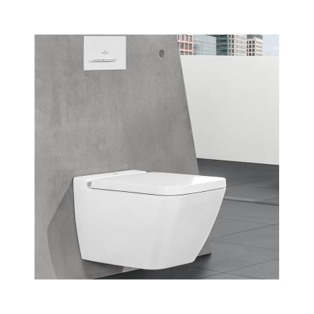 Унитаз, Villeroy&Boch, Finion, безободковый (с открытым смывным краем), тип установки-подвесной, ширина, мм-375, глубина, мм-560, высота, мм-350, форм