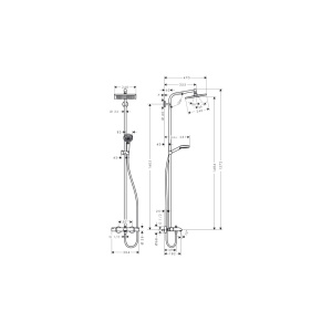 27298000 HG Crometta E 240 1jet Showerpipe душевая система для ванны