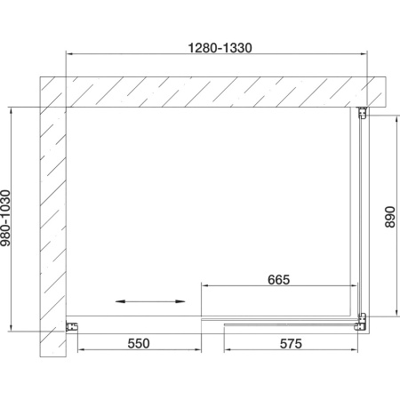 Душевой уголок Vegas Glass ZP+ZPV 130*100 07 01 профиль матовый хром, стекло прозрачное