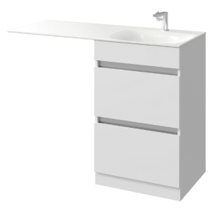 FORMA 55 Тумба, два ящика БЕЗ РАКОВИНЫ (Ш115хВ88хГ50)