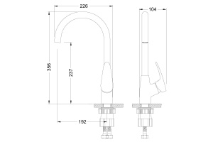Смеситель Lemark Linara LM0405C для кухни с высоким поворотным изливом, хром