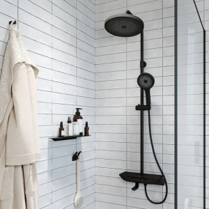 Смеситель для ванны с верхним душем, черный матовый, SpaHome, IDDIS, SPABLBTi06