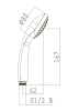 Душевая лейка Lemark LM0211С 1-функциональная, хром