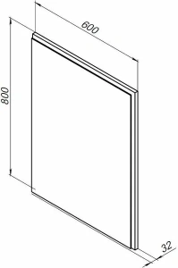 Зеркало Nova Lite 60 дуб рустикальный LED
