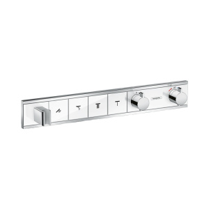15917400 (15357400) RainSelect с 4 кнопками, СМ, белый/хром (скрытая часть приобретается отдельно 15312180) МУЛЯЖ