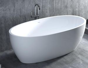 LUCE Отдельностоящая ванна Salini: 1700 х 850 х 580 мм S-Stone (Solix) Матовое