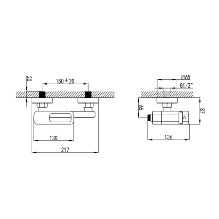 Смеситель для ванны, белый матовый, Slide, IDDIS, SLIWT00i02
