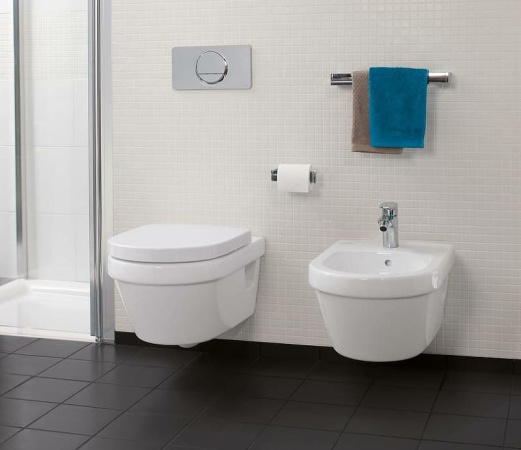 Унитаз, Villeroy&Boch, Architectura, традиционный (с закрытым смывным краем), тип установки-подвесной, ширина, мм-530, глубина, мм-370, высота, мм-325