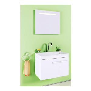 ЕВРОПА 70 Зеркало с подстветкой, выключателем и возможностью крепить вертикально и горизонтально (Ш70хВ60хГ4)
