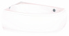 JOANNA 140*90 NEW Ванна асимметр, левая, ультра белый, без панели, без каркаса