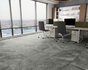Керамогранит Quartzite Nero punch matt 9мм 60*60 R10