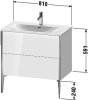 Тумба под раковину, Duravit, XViu, ширина, мм-810, глубина, мм-480, высота, мм-591, тип установки-напольный, форма мебели-прямоугольная, раковина-необ