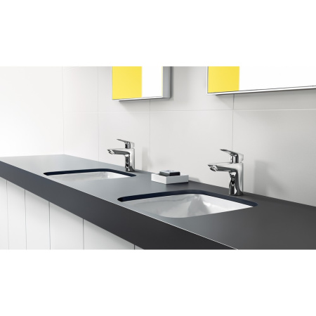 71100000 Logis Hansgrohe Смеситель для раковины 100, однорычажный, с донным клапаном