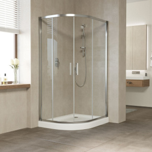 Душевой уголок Vegas Glass ZS-F 110*80 08 01 профиль глянцевый хром, стекло прозрачное