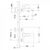 Смеситель Lemark Aura LM0614C для ванны, с коротким изливом, дивертор с кер. пласт, хром
